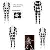 Black Freedie Mercury And White Grid Cosplay Stage Performance Costume Halloween