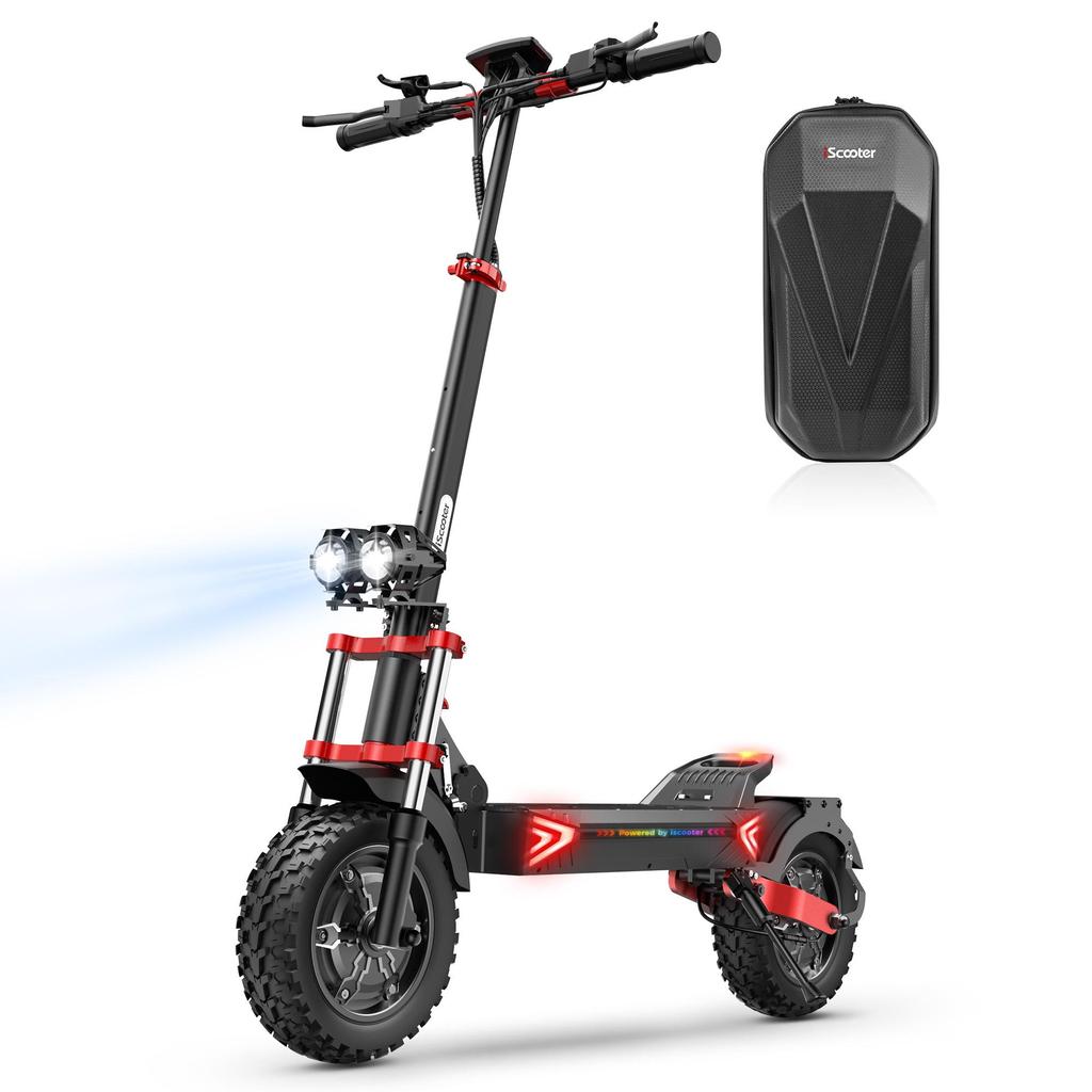 12" 2400W iScooter iX8 Universal City E-Scooter for Adults Full Susepnsion, Oil Disc Brakes, LCD Display, 48V20Ah, 60km/h Foldable Commuter E-Scooter