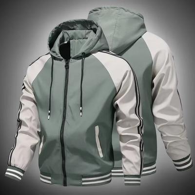 Herren Herbstmode Lässige Dünne Sportliche Farbblockjacke