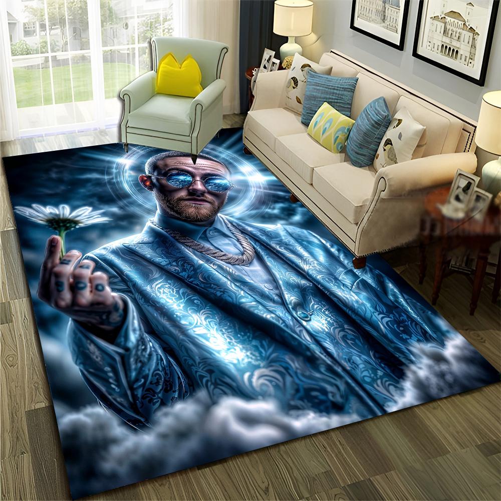 New Legend Rappers Star Art Cartoon Hip Hop Rug for Bedroom Living Room Sofa Home Doormat Decor,Kid Play Non-slip Floor Mat