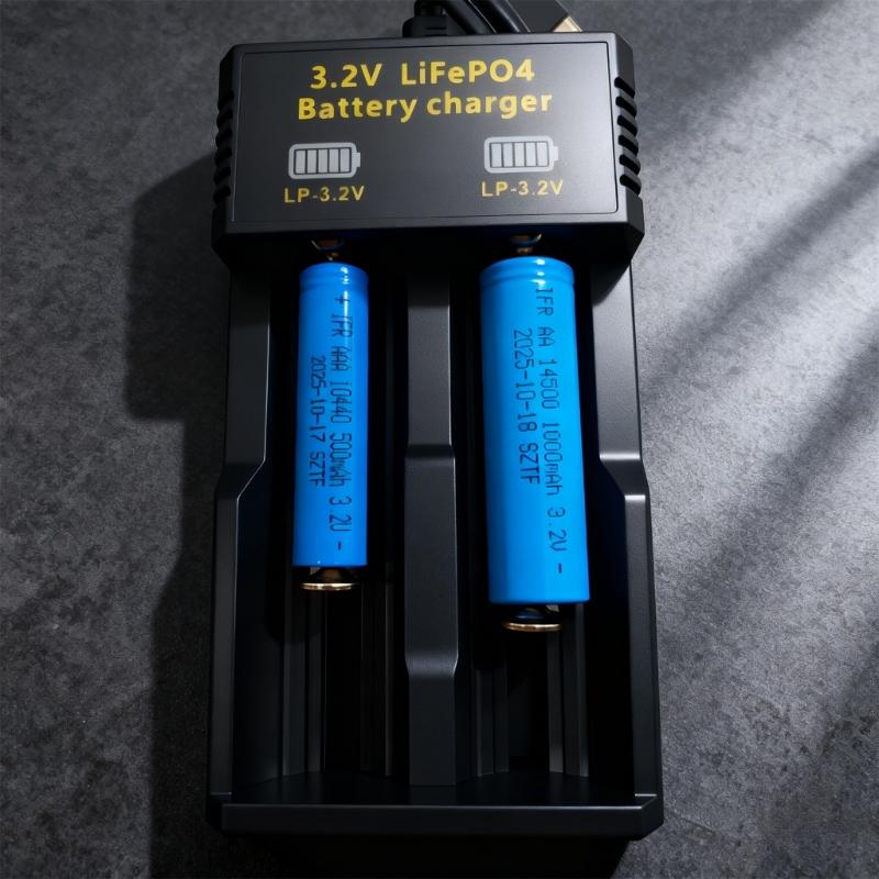 Multi Compatible USB Charger For 3.2V LiFePO4 Batteries 10440 14430 14500 18650 26500 Models