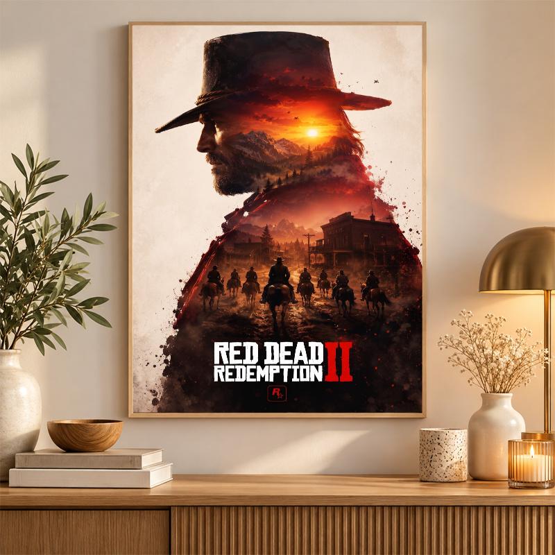Red Dead Redemption Arthur Morgan Diamond Painting Kit 5D Full Drill DIY Diamond Mosaic Wall Art Home Decor