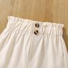Girls' Fashion Suit Summer Children's Casual Striped Short-sleeved Top Sweet Bud Shorts Two-piece Suit