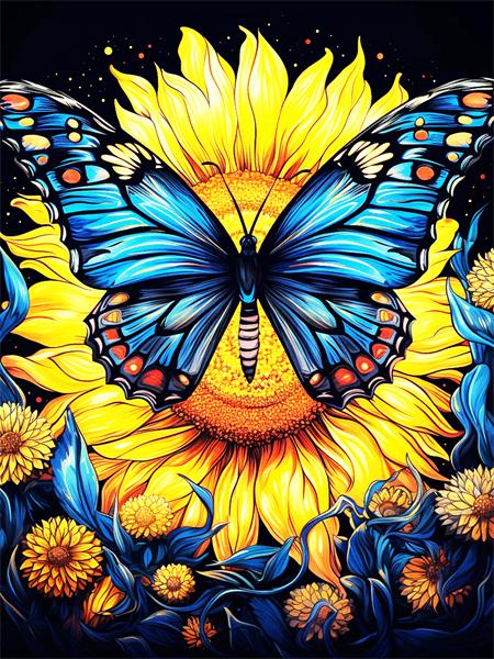 Diy Diamond Painting Mosaic Butterfly Sunflower Full Square/Round Embroidery Cross Stitch Set Animal Floral Home Decor