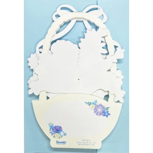 Sanrio Birthday Card Blue Flower Basket BD50-2 L 450 242462