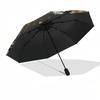 Cat Portrait, Floral FrameThemed Automatic Opening and Closing umbrella 8 Ribs, Suitable for Leisure and Going Out, Outdoor Accessory, Got