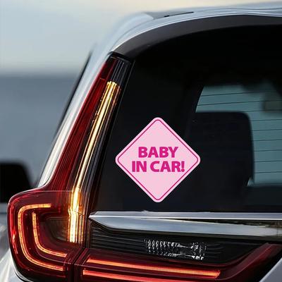 Pink Baby In Car Stickers Auto Motorcycle Decoration Vinyl Decals Accessories For Skoda Seat VW Volkswagen Suzuki Toyota
