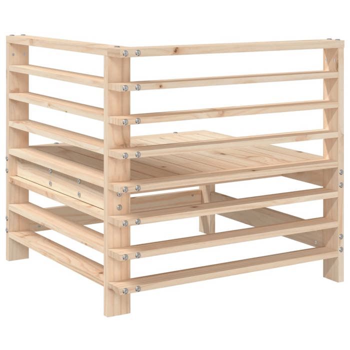 VidaXL Garden Corner Sofa, Seat with Backrest, Patio Terrace Backyard Balcony Outdoor Furniture, Brown Wood 825604