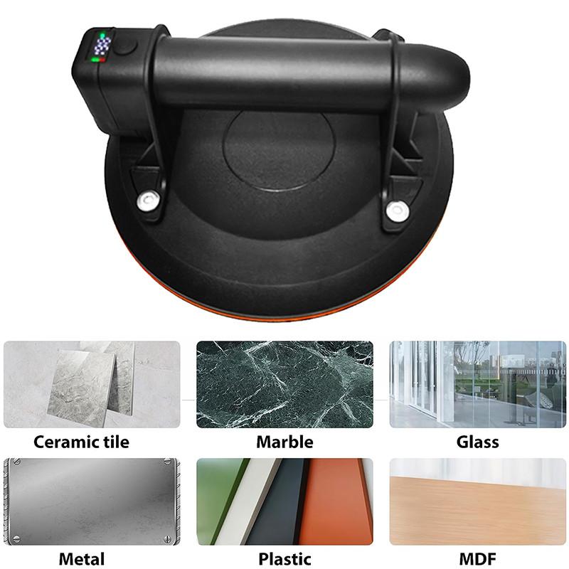 8 Inch LED Electric Vacuum Suction Cup Display Heavy Duty Vacuum Lifter Powerful Granite Tile Tools
