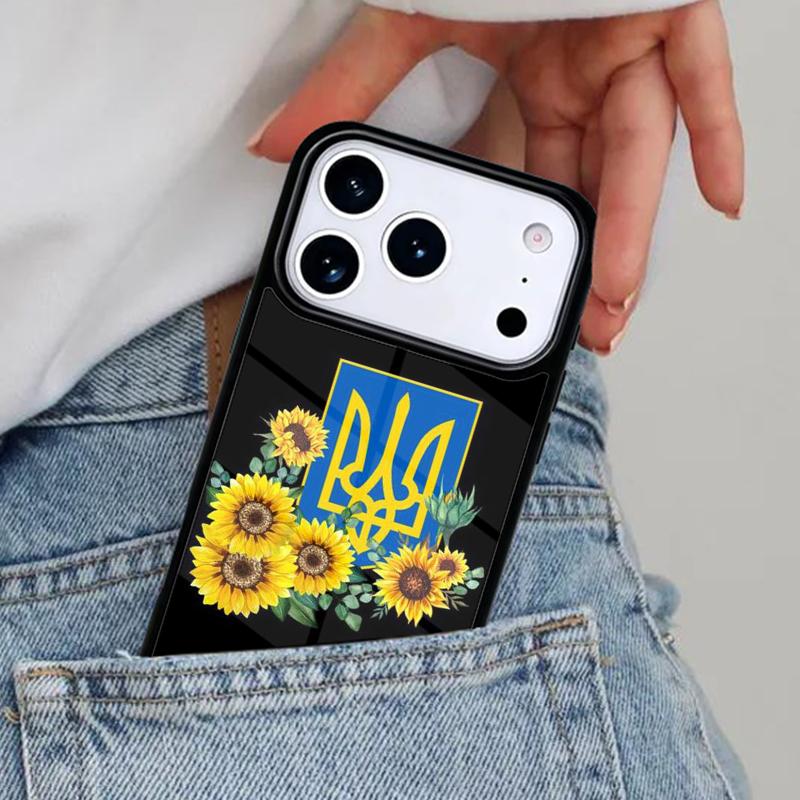 U-kraine Tryzub Flag soft Phone Case for iPhone 17ProMax 12 13 14 15 16e 17 Pro Max Plus Air Cover