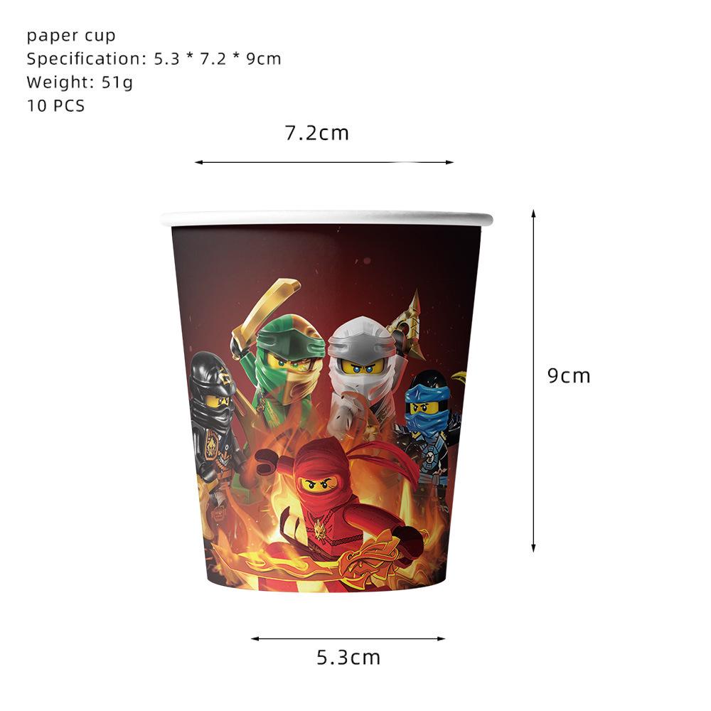 Ninjago Ninja Kids Birthday Party Plates and Cups Set