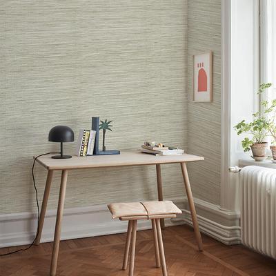 Texture Feel Light Yellow Straw Fabric Wallpaper Retro Simple Wall Decor Furniture Renovation Stickers PVC Waterproof Wallpaper