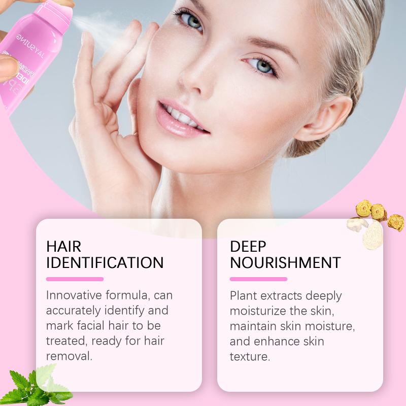Painless Face Hair Removal Spray with Growth Inhibitor Mild Nourishing Dermaplaner for Smooth Skin Care