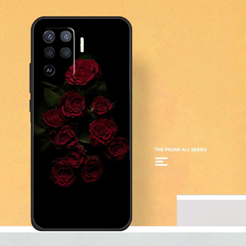 Flower Red Rose Case For Oppo A40 A60 A80 A78 A98 A58 A38 A18 A54 A74 A94 A96 A76 A16 A15 A17 A57 A5 A6 Pro