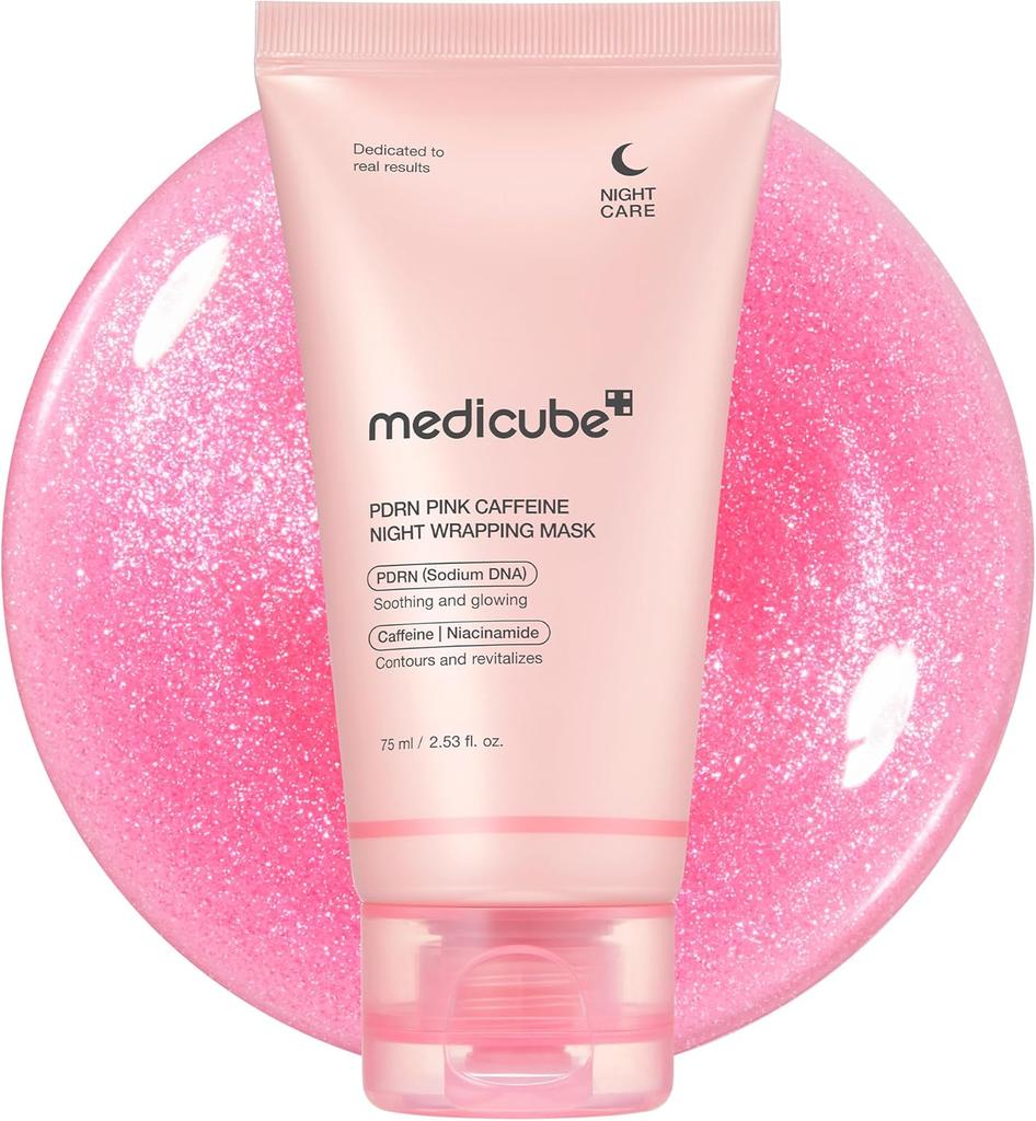 Medicube PDRN Caffeine Peel-Off Night Mask | Firmness, Decongestion & Hydration | Salmon DNA + Caffeine + Collagen for Refined Skin