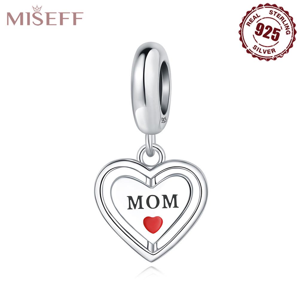 

S925 Sterling Silver Heart Pendant Mother s Day Necklace Charm S925 Silver