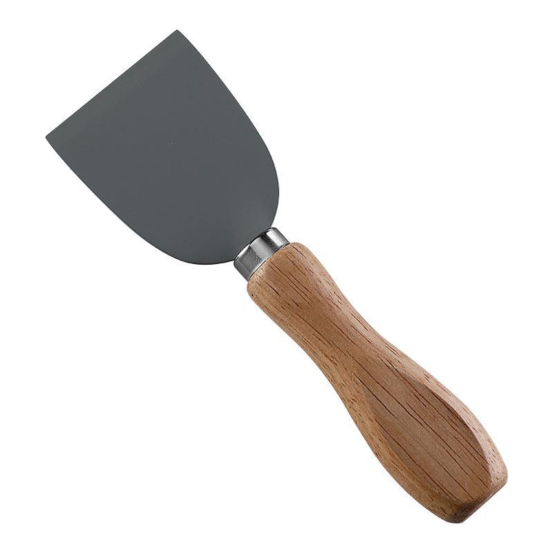 

Stainless Steel Cheese Knife Set with Rubber Wood Handles - Includes Western Cutlery Knife, Fork, & Butter Cream Knife with Card Packaging
