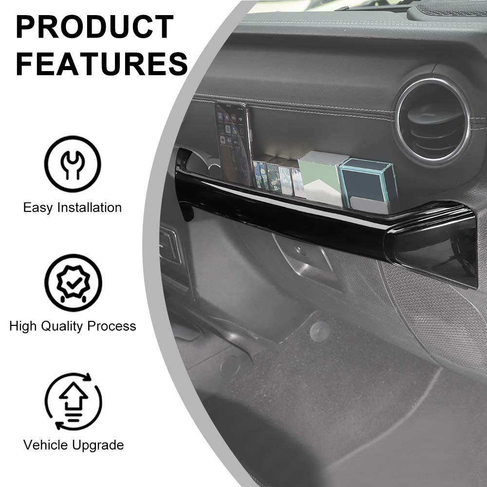 Co-Pilot Armlehnen-Aufbewahrungsbox, Beifahrer-Organizer für Jeep Wrangler JL, JT Gladiator ab 2018, Auto-ABS-Innenzubehör 