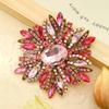 Luxury Vintage Crystal Flower Brooch for Women, Elegant and Fashionable Wedding Dress Accessory, Floral Headpiece Decoration