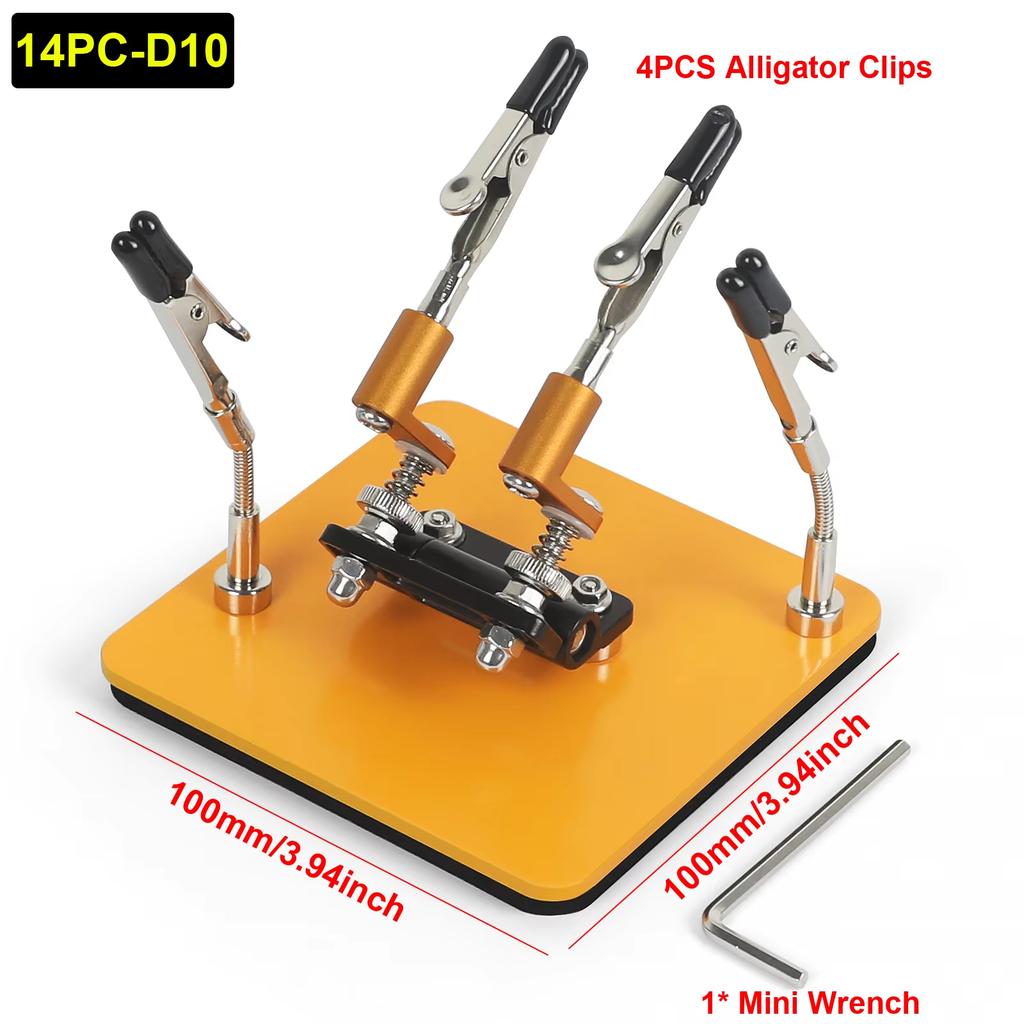 NEWACALOX Magnetic PCB Circuit Board Repair Clip Aluminum Alloy Welding Wire Fixture Mini Soldering Helping Hand AccessorieTool