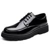Fashion Lacquer leather men's shoes Classic and minimalist design styles Leisure office and work business Plus Size Thick soled shoes