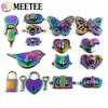 Meetee 2/5/8 Bucăți Cataramă Metalică Colorată cu Blocare pentru Geantă de Mână Portofel Cutie de Monede Cataramă Padlock Decorativ Accesorii Hardware Înlocuibile pentru Genți