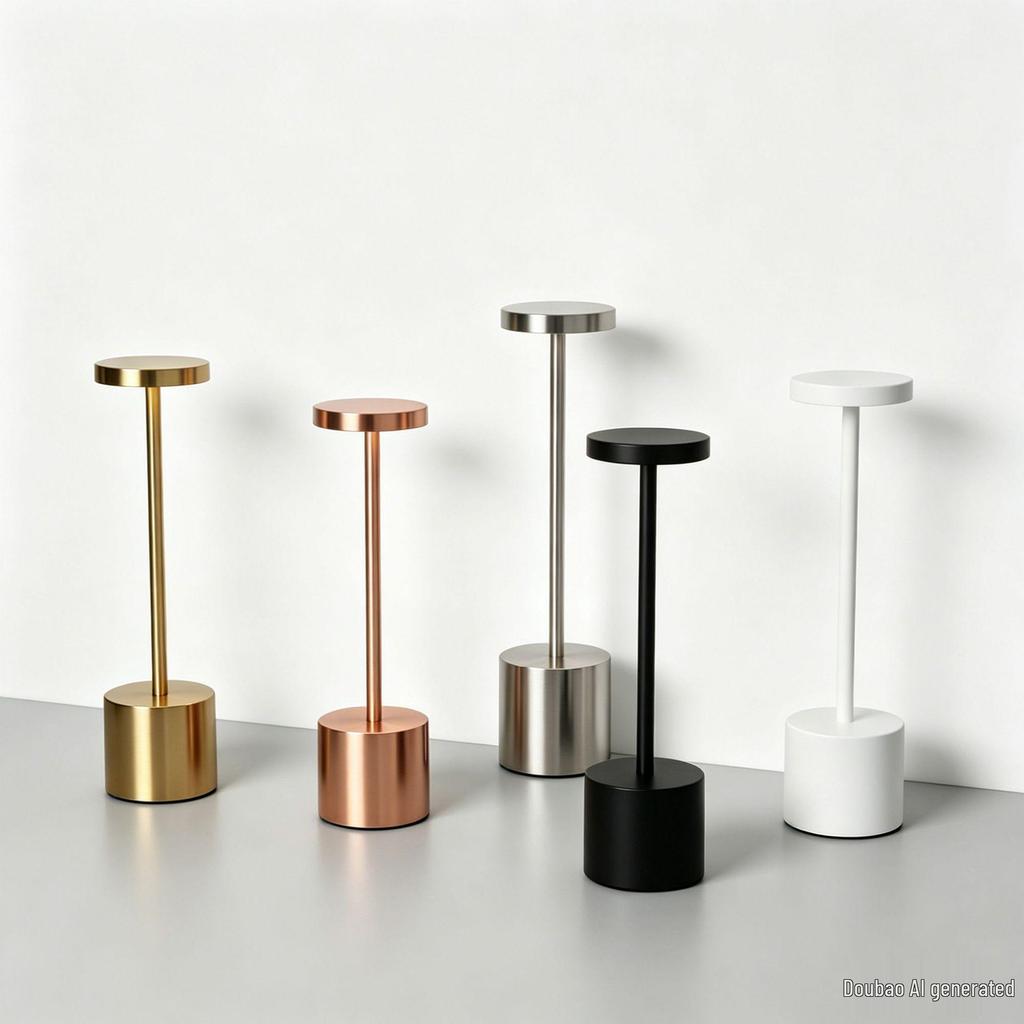 LED I-Beam Desk Lamp: Rechargeable Wrought Iron Bedside & Atmosphere Light for Bedroom or Bar.