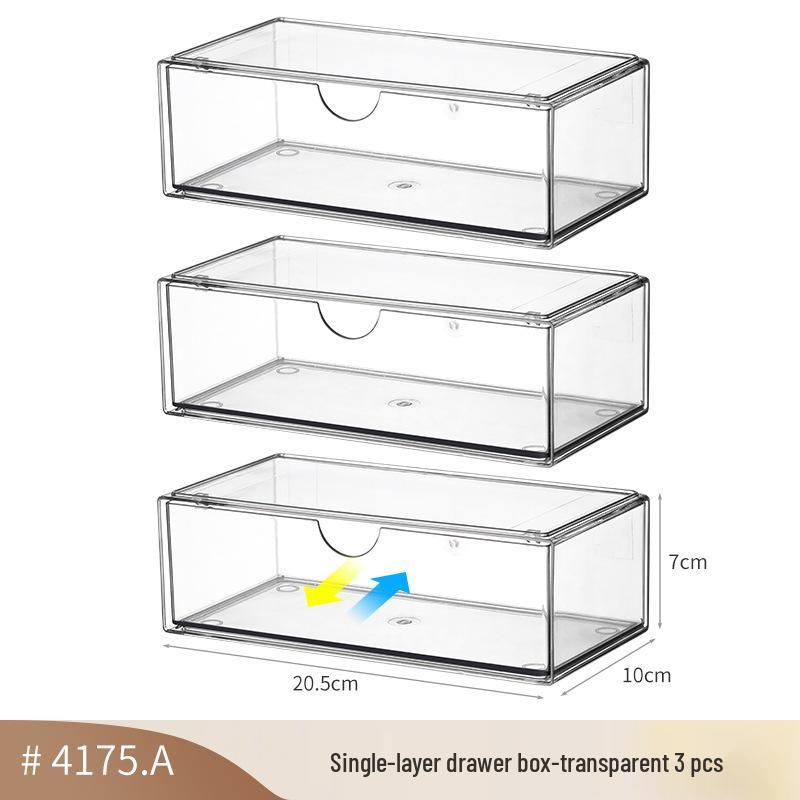 Narrow Acrylic Mirror Cabinet & Lipstick Jewelry Organizer with Tiered Shelves