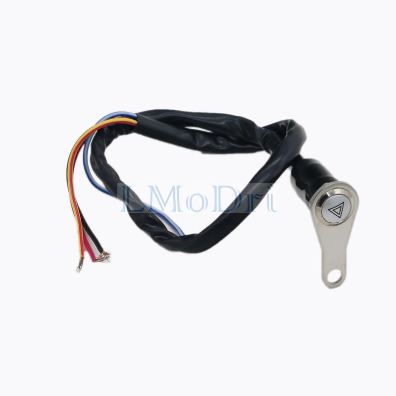 Motorcycle Switch ON-OFF Handlebar Adjustable Mount Waterproof DC12V ATV Headlight Warning Switches Button With LED