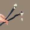 Antique Lily of the Valley Wooden Hairpin Female Premium Sense New Chinese Hair Accessories Hairpin Antique Disc Hair Headgear Step Hairpin