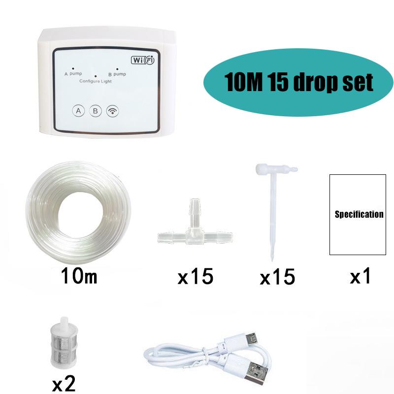 

WiFi Smart Garden Automatic Adjustable valve Drip Irrigation System Kit Mobile Phone Double Pump Control Watering Timer Device