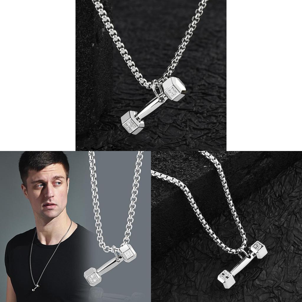 Collier Homme en Acier Titane Avec Pendentif et Chaîne à Perles Pour un Usage Décontracté