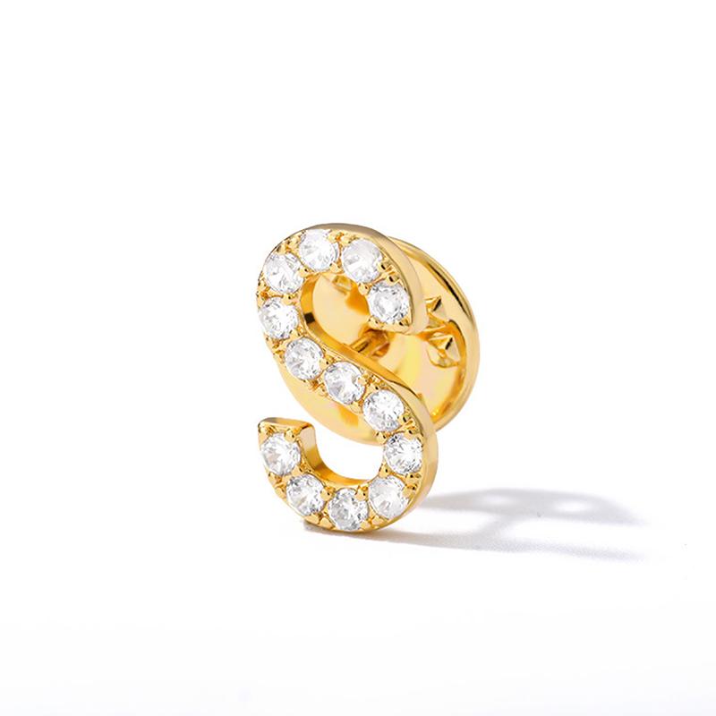 A-Z Letter Brooches For Women Initial Name Brooch Pins For Suit Shirt Collar Accessories   Brooch Jewelry