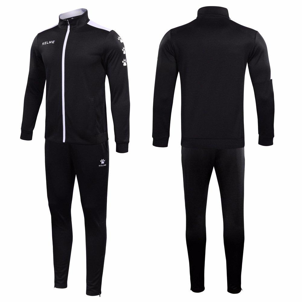 Kelme Kids' Soccer Training Set: Knit Jacket and Pants (Black, 150cm)