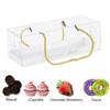 6pcs Clear Gift Packing Box Transparent Window Box Display and Storage Case for Jewelry Necklaces Earrings Bracelets Suitable for Parties Weddings