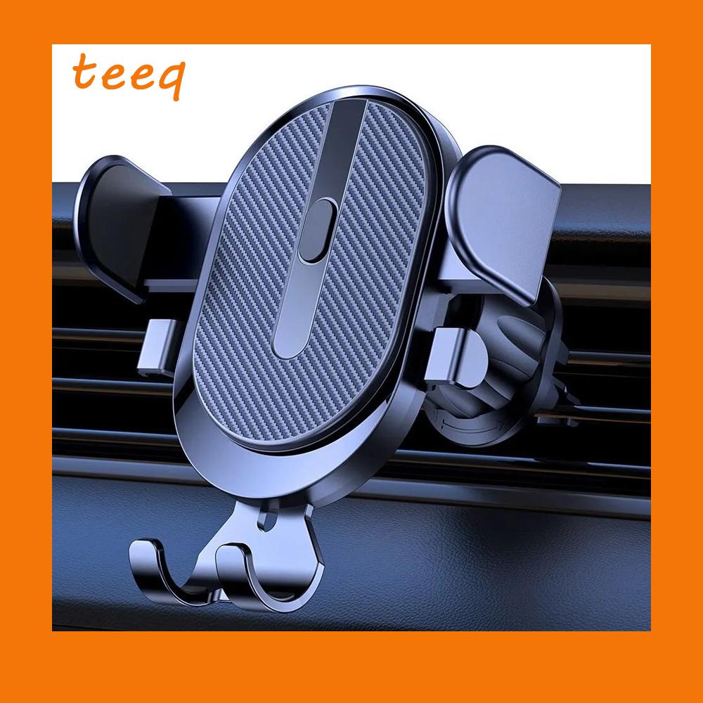 Car Phone Holder Mount, TEEQ 2025 Upgrade Auto Locking Universal Phone Holder with Hook Clip for Car Air Vent for iPhone Samsung