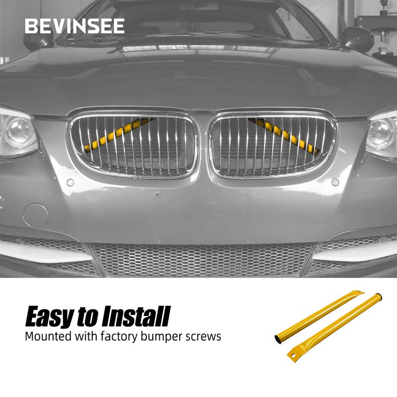 Bare de ranforsare în V din oțel pentru grila frontală, suporturi pentru rinichi pentru BMW E90 E91 E92 E93 323i 325i 328i 330i 335i 2006-2013, Accesorii Auto