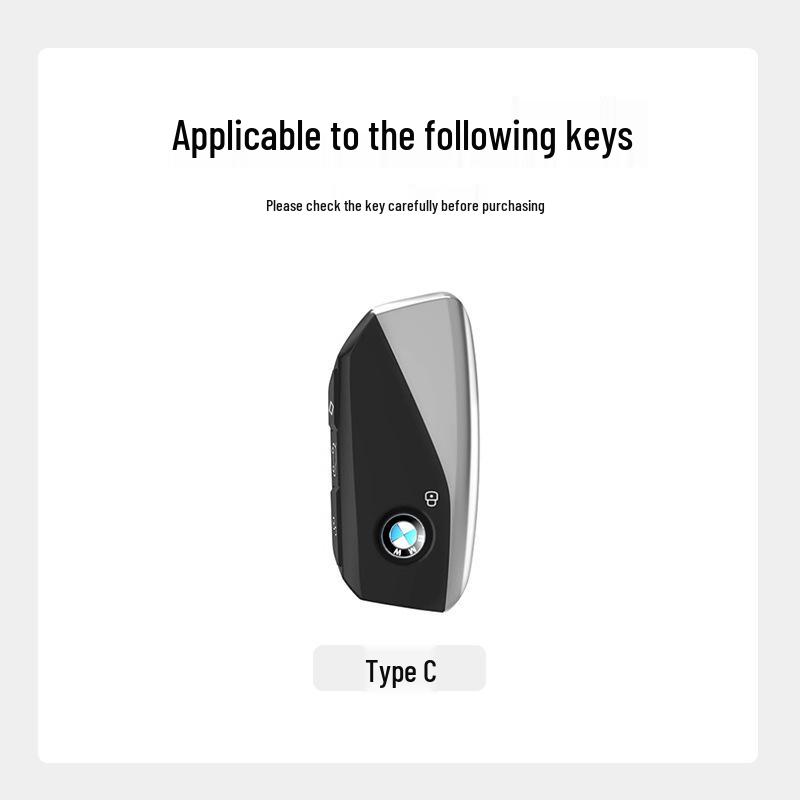 BMW 7 Series Key Case for 2023 Models: 740, 735Li, X7, iX, i7 - Metal Buckle Shell