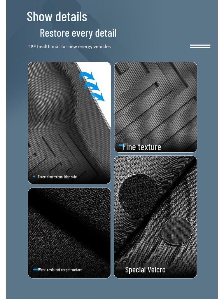 Durable TPE Floor & Trunk Mats for 21-25 Lynk & Co 01 Two-Wheel Drive, includes Backrest Mat