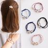 5pcs Korean Fashion Pearl Elastic Hair Bands Women Girls Hair Ties Rope Headwear Children Kids Hair Accessories