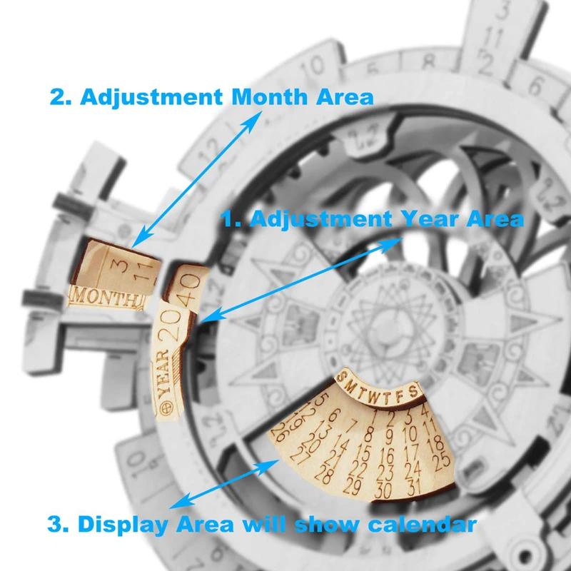 ROBOTIME ROKR Perpetual Calendar 3D Wooden Puzzle LK201