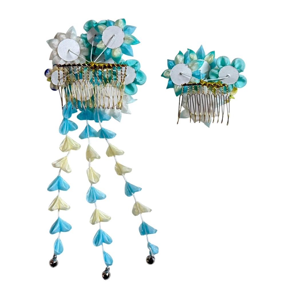 Hair Ornament for Ceremony Kimono Coming-of-Age (Light Blue) KZ-3