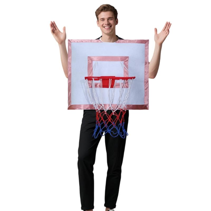 

Funny Basketball Backboard Jumpsuit Novelty Wearable Costume Great For Cosplay And Family Cosplay 1 белый