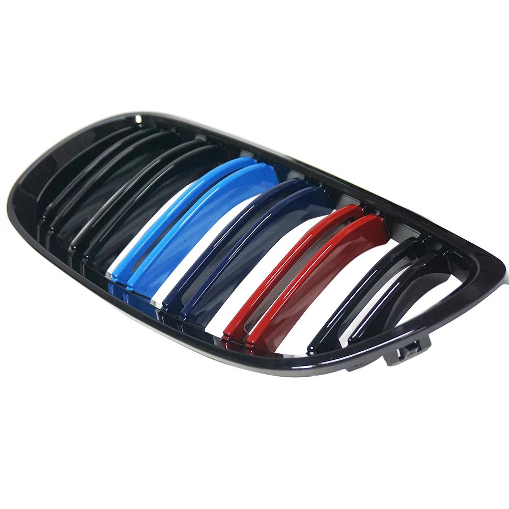 Thultra Double Line Grills Frontstoßstange Racing Grill M-Farbe für BMW E92 E93 M3 2006–2009, hochwertiges Auto-Styling