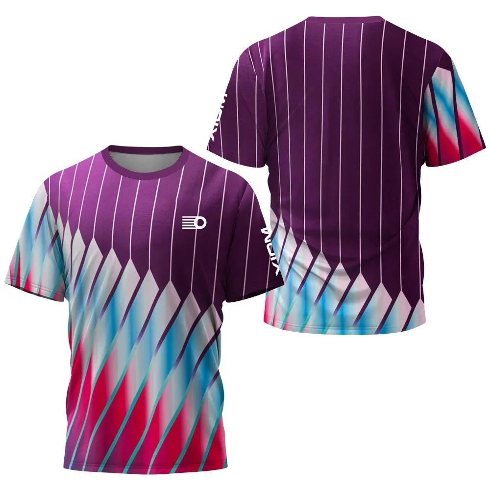 T-shirt da uomo 2025 Estate ping pong viaggio, top badminton, asciugatura rapida ad alte prestazioni estiva, comoda e fresca T-shirt