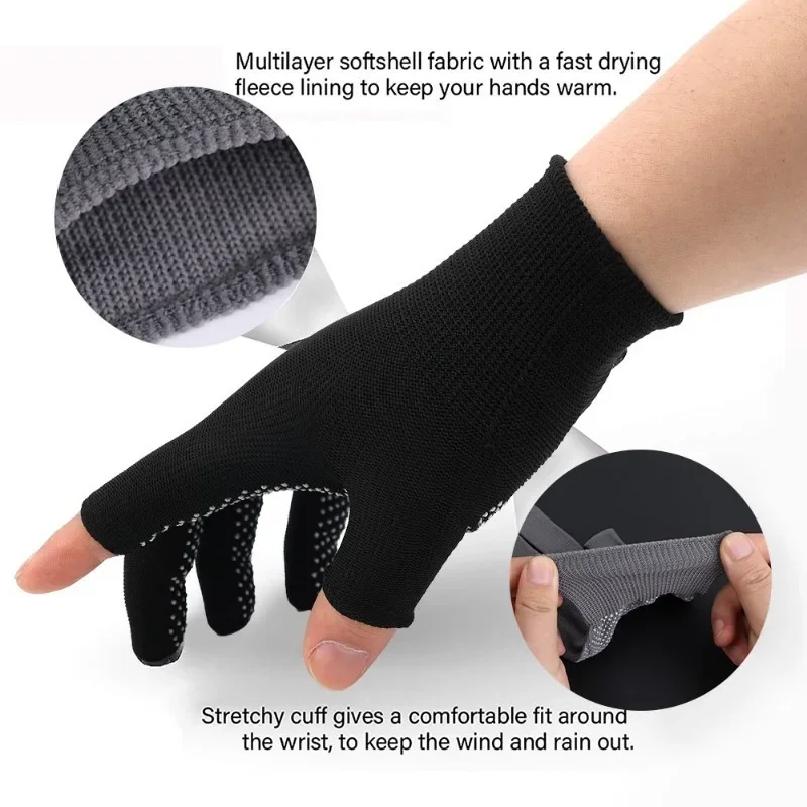 Touchscreen Nylon Half Finger Gloves Non-Slip Breathable Outdoor Summer Gloves for Men And Women Riding Fitness Sport Sunscreen
