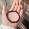 Retro Purple Amethyst Beaded Bracelet: Versatile Handcrafted Luxury Jewelry
