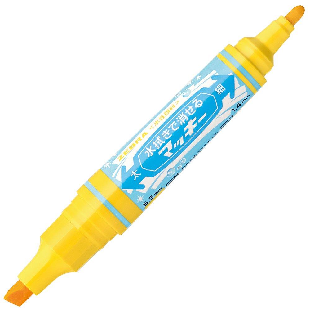 Zebra Maki Yellow Water-Erasable Marker, P-WYT17-Y,