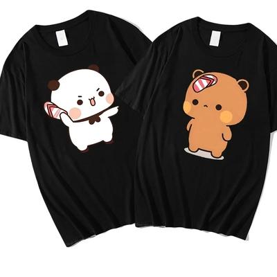 Ανδρικό/Γυναικείο T-Shirt Bubu Κοντομάνικο Γυναικείο Καλοκαιρινό Casual Φαρδύ Χαριτωμένο Αστείο Στρογγυλή Λαιμόκοψη T-Shirt Καθαρό Βαμβακερό T-Shirt Unisex
