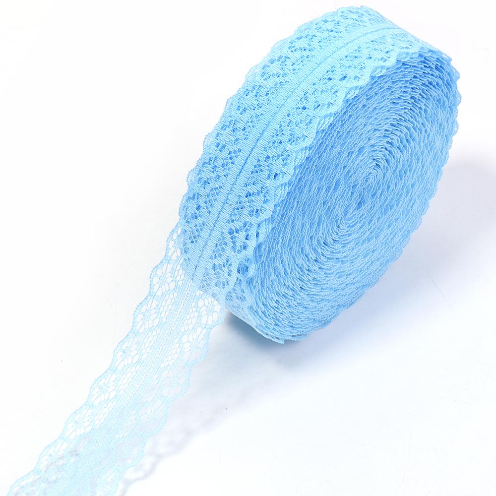 20yards/lot 2.8cm Colorful Lace Ribbon Non Elastic Hollow Lace Webbing DIY Flower Bow Gift Packing Clothing Wedding Decoration